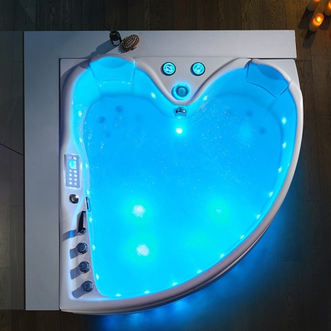 WANNA Z HYDROMASAŻEM ROMA 764 PRAWA BIAŁA 150x150 CM