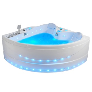 WANNA Z HYDROMASAŻEM ROMA 764 PRAWA BIAŁA 150x150 CM