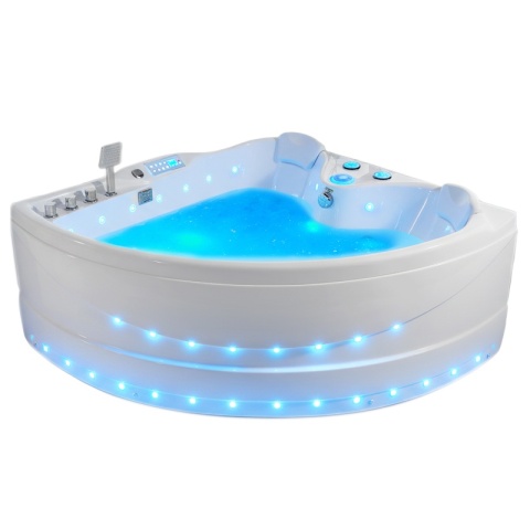 WANNA Z HYDROMASAŻEM ROMA 764 PRAWA BIAŁA 150x150 CM