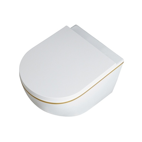 ZESTAW PODTYNKOWY WC STELAŻ TECE MISKA PEAK-WH-GL-RIM-02 PRZYCISK TC-9240401 CHROM