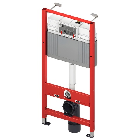 ZESTAW PODTYNKOWY WC STELAŻ TECE MISKA PEAK-WH-GL-RIM-03 PRZYCISK TC-9240401 CHROM