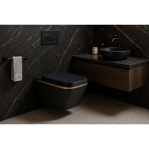 ZESTAW PODTYNKOWY WC STELAŻ TECE MISKA RAIN-MTB-GL-RIM-03 PRZYCISK TC-9240400 BIAŁY POŁYSK