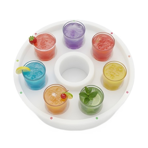 PŁYWAJĄCY BAREK LED DO JACUZZI BASENU PODŚWIETLENIE RGB UCHWYT NA NAPOJE