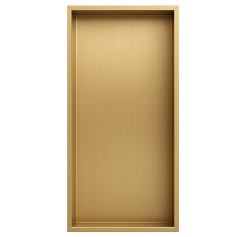 PÓŁKA ŁAZIENKOWA WNĘKOWA IGA Z KOŁNIERZEM ZŁOTA 45X20X10 CM