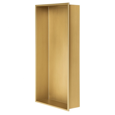 PÓŁKA ŁAZIENKOWA WNĘKOWA IGA Z KOŁNIERZEM ZŁOTA 45X20X10 CM