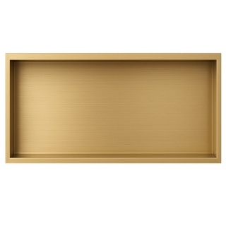 PÓŁKA ŁAZIENKOWA WNĘKOWA IGA Z KOŁNIERZEM ZŁOTA 45X20X10 CM