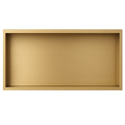 PÓŁKA ŁAZIENKOWA WNĘKOWA IGA Z KOŁNIERZEM ZŁOTA 45X20X10 CM