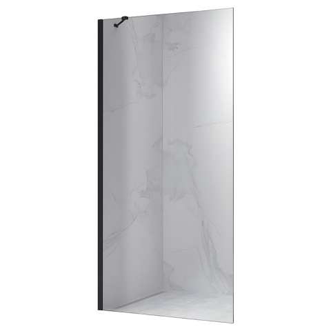 ŚCIANKA SZYBA PRYSZNICOWA ZES-KZ24-BL-90 SZYBA WALK-IN 90 CM 6 MM CZARNA
