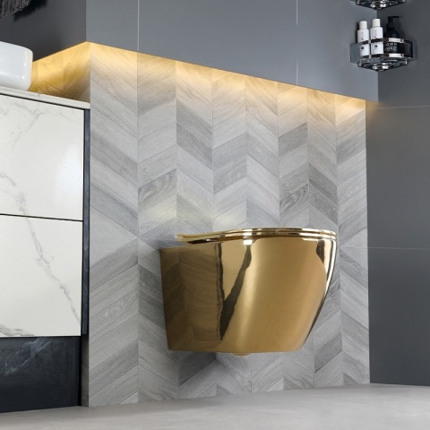 ZESTAW PODTYNKOWY WC STELAŻ TECE MISKA MIZU-GL-WH-TR-03 PRZYCISK TC-9240401 CHROM