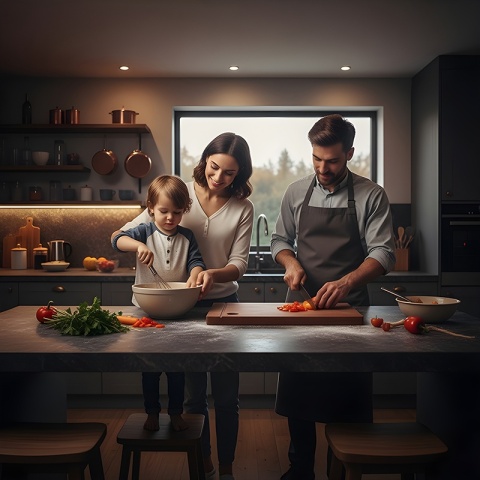 DESKA KUCHENNA DREWNIANA KUCHENNA NIGRA-2 GRUBA Z RANTEM DO ZLEWOZMYWAKA