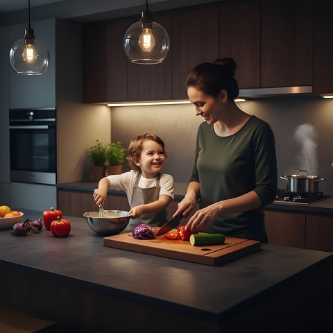 DESKA KUCHENNA DREWNIANA KUCHENNA NIGRA-2 GRUBA Z RANTEM DO ZLEWOZMYWAKA