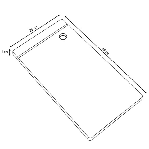 DESKA KUCHENNA DREWNIANA KUCHENNA NIGRA-2 GRUBA Z RANTEM DO ZLEWOZMYWAKA
