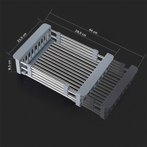 OCIEKACZ DO NACZYŃ TELESKOPOWY DO ZLEWU KUCHENNEGO ZLEWOZMYWAKA CZARNY