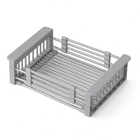 OCIEKACZ DO NACZYŃ TELESKOPOWY DO ZLEWU KUCHENNEGO ZLEWOZMYWAKA SZARY