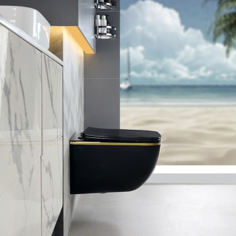 ZESTAW PODTYNKOWY WC STELAŻ TECE MISKA YUZU-BL-GL-TR-03 PRZYCISK TC-9240417 BIAŁY MAT