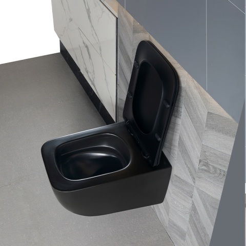 ZESTAW PODTYNKOWY WC STELAŻ TECE MISKA YUZU-MTB-TR-03 PRZYCISK TC-9240407 CZARNY MAT