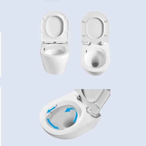 ZESTAW PODTYNKOWY WC STELAŻ TECE MISKA YUZU-BL-GL-TR-03 PRZYCISK TC-9240401 CHROM