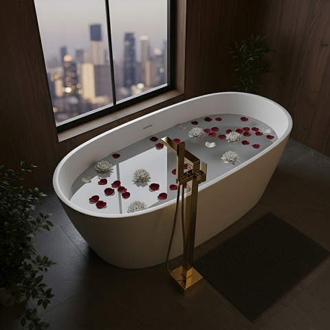 BATERIA ŁAZIENKOWA WOLNOSTOJĄCA F1532C ZŁOTA