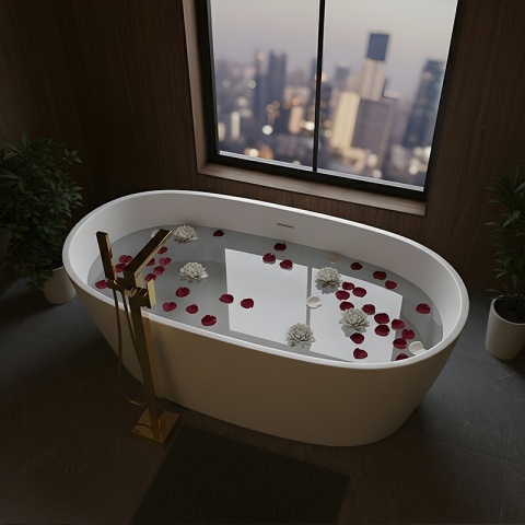 BATERIA ŁAZIENKOWA WOLNOSTOJĄCA F1532C ZŁOTA