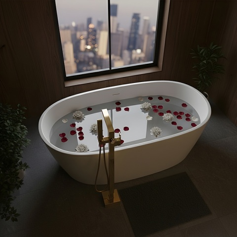 BATERIA ŁAZIENKOWA WOLNOSTOJĄCA F1532C ZŁOTA