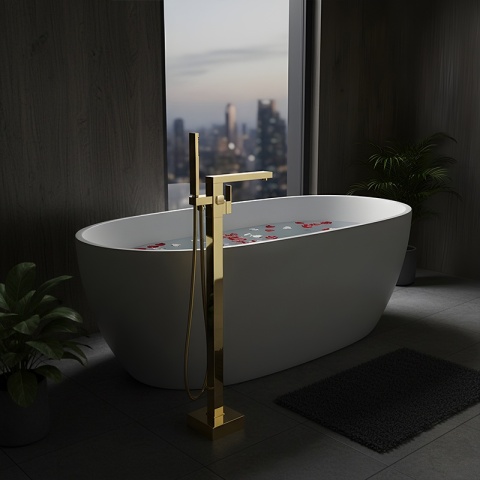 BATERIA ŁAZIENKOWA WOLNOSTOJĄCA F1532C ZŁOTA