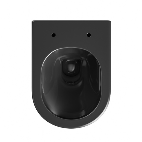 MISKA WC WISZĄCA RIMLESS LUMA-BL-GL-RIM-03 CZARNA DESKA WOLNOOPADAJĄCA DUROPLAST