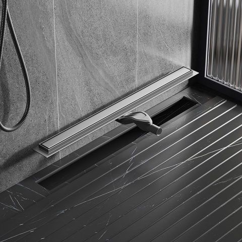 ODPŁYW LINIOWY 100 CM INOX NISKI SYFON 360 WYSOKA PRZEPUSTOWOŚĆ DL05 FIX G1