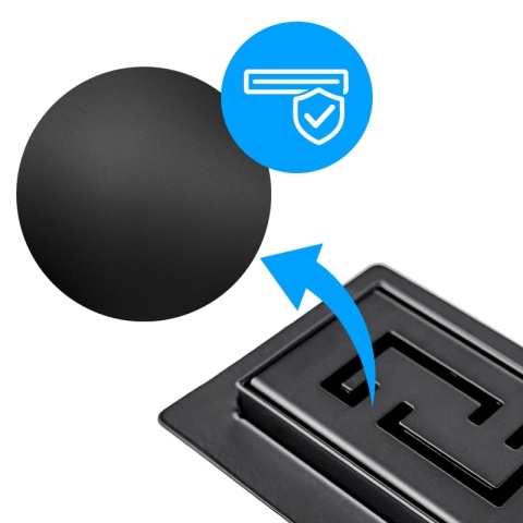 ODPŁYW LINIOWY 70 CM CZARNY NISKI SYFON WYSOKA PRZEPUSTOWOŚĆ DL01 OMEGA