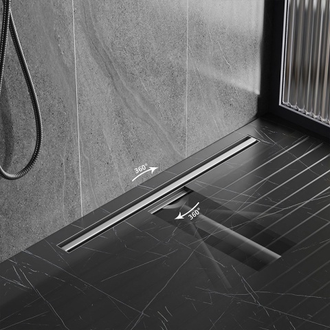 ODPŁYW LINIOWY 70 CM INOX OBROTOWY NISKI SYFON WYSOKA PRZEPUSTOWOŚĆ DL03