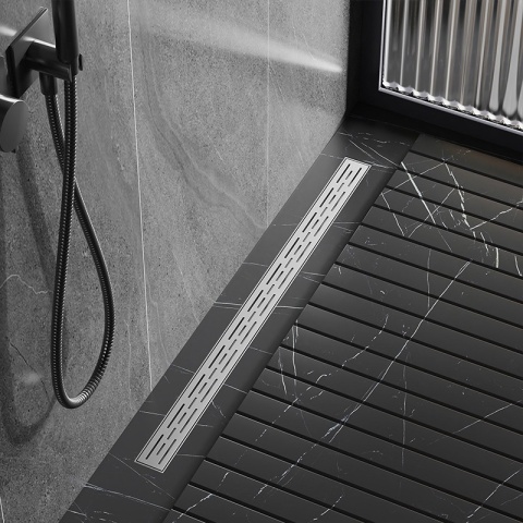 ODPŁYW LINIOWY 90 CM INOX NISKI SYFON WYSOKA PRZEPUSTOWOŚĆ DL01 CLASSIC