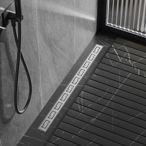 ODPŁYW LINIOWY 90 CM INOX NISKI SYFON WYSOKA PRZEPUSTOWOŚĆ DL01 DELTA