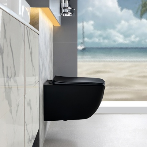 ZESTAW PODTYNKOWY WC STELAŻ TECE MISKA YUZU-MTB-TR-03 PRZYCISK TC-9240400 BIAŁY POŁYSK