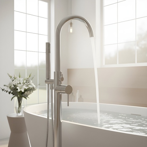 BATERIA ŁAZIENKOWA WOLNOSTOJĄCA F2012 CHROM