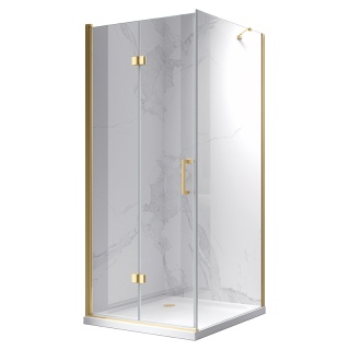 KABINA PRYSZNICOWA KWADRATOWA ZES-KZ20A-GL-70 ZŁOTA 70x70 CM