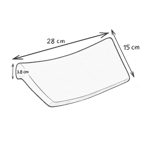 ZAGŁÓWEK PODUSZKA DO WANNY PRZYSSAWKI BIAŁY HEDO-WH 31x13,5
