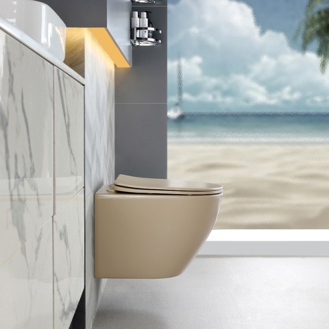 ZESTAW PODTYNKOWY WC STELAŻ TECE MISKA MIZU-CAP-RIM-03 PRZYCISK TC-9240407 CZARNY MAT