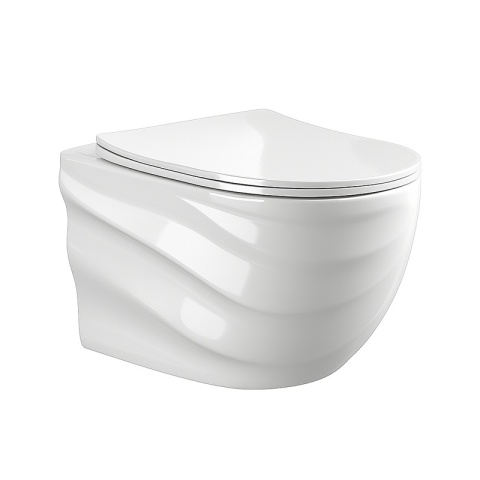 ZESTAW PODTYNKOWY WC STELAŻ TECE MISKA SKAL-WH-RIM-03 PRZYCISK TC-9240400 BIAŁY POŁYSK