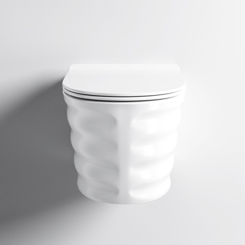 ZESTAW PODTYNKOWY WC STELAŻ TECE MISKA SKAL-WH-RIM-03 PRZYCISK TC-9240417 BIAŁY MAT