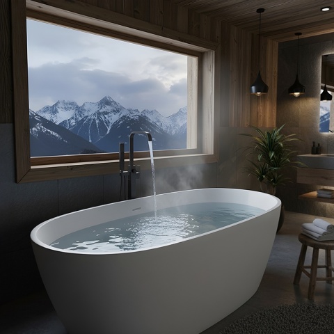 BATERIA ŁAZIENKOWA WOLNOSTOJĄCA F2037B CZARNA