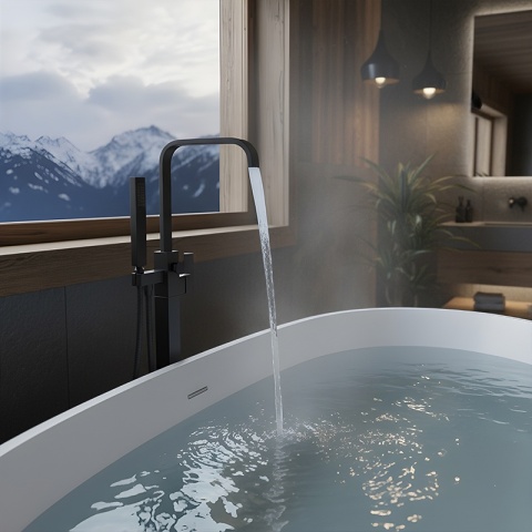 BATERIA ŁAZIENKOWA WOLNOSTOJĄCA F2037B CZARNA