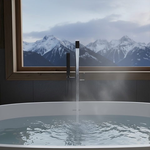 BATERIA ŁAZIENKOWA WOLNOSTOJĄCA F2037B CZARNA