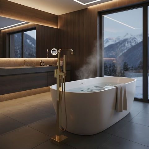 BATERIA ŁAZIENKOWA WOLNOSTOJĄCA F2037C ZŁOTA