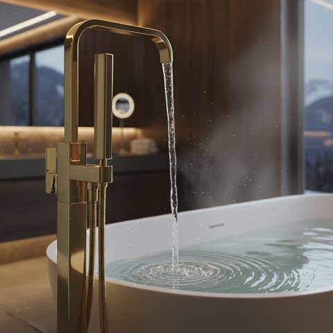 BATERIA ŁAZIENKOWA WOLNOSTOJĄCA F2037C ZŁOTA