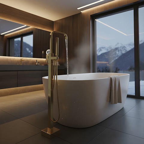 BATERIA ŁAZIENKOWA WOLNOSTOJĄCA F2037C ZŁOTA