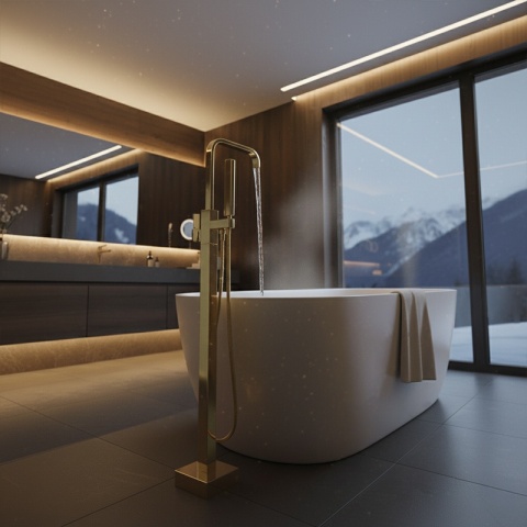 BATERIA ŁAZIENKOWA WOLNOSTOJĄCA F2037C ZŁOTA