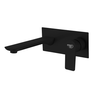 BATERIA UMYWALKOWA ŁAZIENKOWA ŚCIENNA PODTYNKOWA DŁUGA WYLEWKA F05K CZARNA