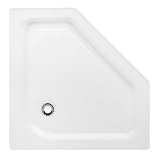 BRODZIK PRYSZNICOWY PIĘCIOKĄTNY WYSOKI SXL07B BIAŁY 90x90 CM