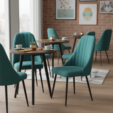 FOTEL KRZESŁO WELUROWE TAPICEROWANE NIKA BUTELKOWA ZIELEŃ NOGI CZARNE