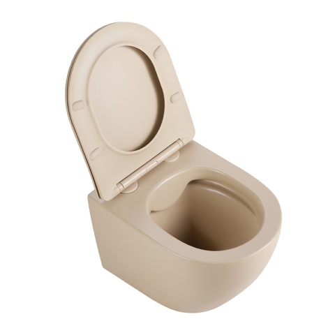 MISKA WC WISZĄCA RIMLESS MIZU-CAP-RIM-03 CAPPUCCINO DESKA WOLNOOPADAJĄCA DUROPLAST