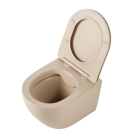 MISKA WC WISZĄCA RIMLESS MIZU-CAP-RIM-03 CAPPUCCINO DESKA WOLNOOPADAJĄCA DUROPLAST